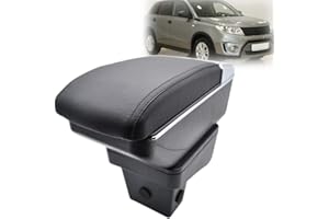 SYJY-SHOP Car Armrest Centre Console Storage Box For Suzuki Vitara 2015-2019 Double Layer Console Center Large Storage Box Easy Installation (Color Name : Black Thread)