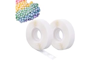 vaolmlop 1000 PCS Balloon Glue Dots, Removable Balloon Sticky Spots,Extra Strong Glue Dots Double Sided for Birthday Party Wedding Christmas Decorations and DIY Scrapbooking Craft(2 Rolls)