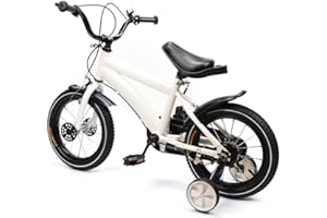 FETCOI 14 Zoll Kinderfahrrad, Unisex Kinderfahrrad, Karbonstahlrahmen mit Stützrädern, geeignet für Kinder von 3-6 Jahren, Leichter Rahmen, komfortable Fahrt