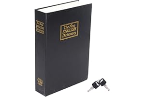 TOTITOM Cassaforte per libri di deviazione, cassaforte per libri con serratura segreta in metallo con serratura a 2 chiavi per viaggiare a casa a scuola(01)