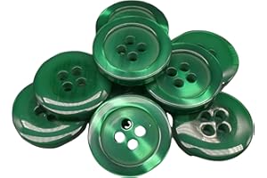 BOTIBOTON SL 50 bottoni in madreperla - 5 dimensioni e 11 colori a scelta - Prodotto e spedito dalla Spagna (Verde scuro - 18 mm)