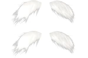 HAICN 2Pairs Santa Eyebrows White Self Adhesive Bushy Eyebrows Masquerade Disguise Decoration Hair Cosplay Props for Costume Party