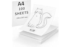 Tiusixsy (100 Hojas) Papel térmico A4 plegable, Sin BPA, compatible con la mayoría de impresoras térmicas A4, Papel Termico Impresora a4 de Secado Rápido Fotos