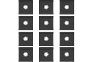 YEJAHY 12 x Crochets de Passepoil, Oeillet de Passepoil pour Rail de Passepoil 5 mm, Crochets de Passepoil, Crochets d'auvent, pour Auvent de Rail de Passepoil (Noir)