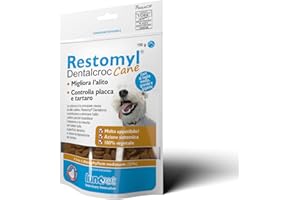 INNOVET Restomyl Dentalcroc, Supporto nutrizionale, Migliora l'alito. Previene la Formazione di Placca e Tartaro dei cani - Confezione con busta da 150 g