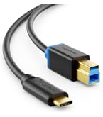 USB 3.0 Kabel A Auf B, 0,5 M, Schwarz – SuperSpeed Für Schnelle Datenübertragung