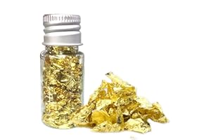 RAOPUZI Comestible Flocons de Feuilles d'or, 24K Flocons d'or comestibles Alimentaire décoration Papier Cuisine Mousse gâteau Cuisson pâtisserie Art Artisanat décor