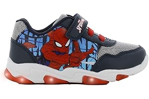 Leomil Spiderman Baskets Garçon Lumineuses Chaussure Enfant, Idéal pour l'école et Les Loisirs