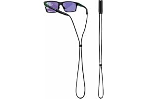 80Days Cordon de lunettes réglable en nylon – sangle pour lunettes avec embouts en silicone, maintien sûr pour lunettes de vue et de soleil, idéal pour le sport, la lecture et un usage quotidien