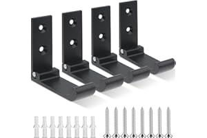 ‎LA LLARETA La Llareta 4 Stücke Kopfhörer Wandhalterung, Faltbarer Wandhaken, Kopfhörer Halter, Aluminiumlegierung, mit Schrauben, Kleiderhaken für Büro, Küche, Mantel, Hut (Schwarz)