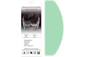 SARIPUTA Casco moto antiappannamento con pellicola, Visiera universale antiappannamento per casco moto con parasole, Visiera per casco moto, Pellicola protettiva universale parasole, Adesivo, 8,8 X 24,5cm