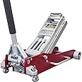 BIG RED TAM830003XL Torin Low Profile Economic Aluminum Service/Floor Garage Jack with Quick Lift Pump, 3 Ton (6,000 lb) Capacity, Red
