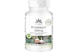 HERBA DIREKT Aglio 500 mg - 120 softgels per 2 mesi - Allium sativum | HERBADIREKT by Warnke Vitalstoffe - Qualità da farmacia tedesca