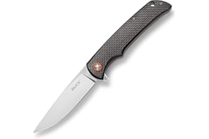 Buck Knives 259 Haxby Klappbares Taschenmesser mit Kugellager und Karbonfaser-Griff und abnehmbarem Clip