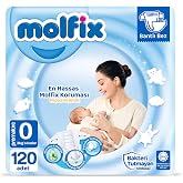 Molfix Premat&uuml;re 0 Beden Bebek Bezi, 120 Adet