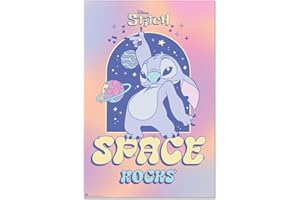 Grupo Erik Poster Disney Stitch Space Rocks - Laminas decorativas 61x91,5cm a todo color | Posters para pared ideal decoración habitación, Stitch Merchandising oficial