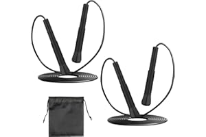 WUKEMAOYI 2 Pz Corda per Saltare Professionale, 2,8 m Corda per Saltare Fitness per Adulti, Speed Corda di Salto Regolabile per Boxe, Esercizi di Fitness, Allenamento Aallenamento Donne Uomini