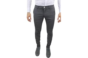 EVOGA Pantaloni Uomo Slim Fit Invernali Alta Sartoria Chino's Eleganti Casual