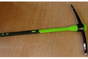 EQUIP247UK Heavy Duty Pick | Mattock | 5 or 7lb Head | Fibreglass or Hardwood Shaft (7lb Pick Axe Head with Fibreglass 36" 90cm handle shaft Garden Pick Axe)