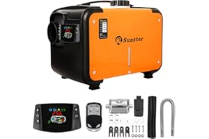Sunster 8KW 12V Diesel Air Heater All-in-one Parking Diesel Heater Night Heater With LCD Switch & Remote Control for Car Trucks Boat Trailer Motorhomes Campervan