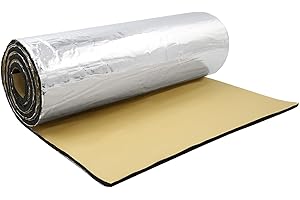 QUARKZMAN Auto Isolamento Termico 5 mm Insonorizzazione per Cofano Motore Campeggio Auto 100x100cm