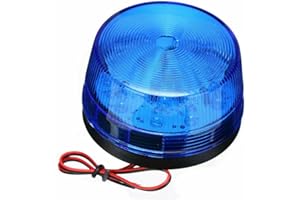 Riloer Girophare LED vehicule Voyant d'avertissement d'urgence à LED, lampe d'avertissement de lumière stroboscopique clignotante 12V pour la réparation de routes de remorque de voiture, Bleu