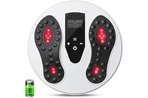 LUNGSANK Medic Durchblutungs-Stimulator beine mit 660 + 850 NM Infrarotlicht, Wiederaufladbar EMS & TENS Fußmassagegerät mit 4 Elektrodenpads, Entlastet: Schmerzen, Unbehagen, Müdigkeit