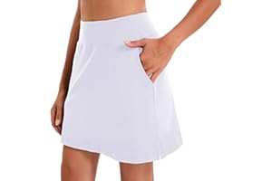 Oyamiki Skorts for Women UK Athletic Tennis Skirt with Shorts Casual Pockets Golf Skort High Waist Workout Summer Skirts
