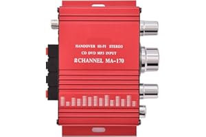 MAVIS LAVEN Amplificador Estereo, Mini HiFi Estéreo Bass Audio Amplificador de potencia, 2 Canales 20W +20 W 4-8Ω Impedancia de los Altavoces