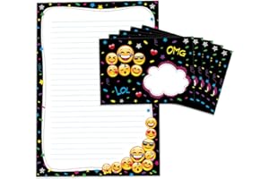 ‎JUNA-EXPERTEN Briefblock mit Umschlag für Kinder Mädchen Jungen Kinder Briefpapier-Set (Block A4 mit 25 Blätter + 15 Umschläge)