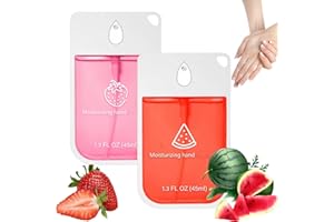 FANKAYI 2PCS Mist Hydrating Hand Sanit/izer Spray,Hand Sani/tizer Spray,Refreshing Hydrating Sani/tizer,Power Mist Han/d Sanit/iser,Portable Travel Size(Strawberry flavor + watermelon flavor)