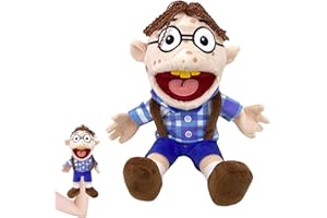 HEARTSKING Hand Puppets, Jeffy Puppet for Kids, Funny Sml Puppet Plush Toy Doll with Working Mouth for Role Play, Soft Hand Puppets Family Toys for Girls Boys kids Gift