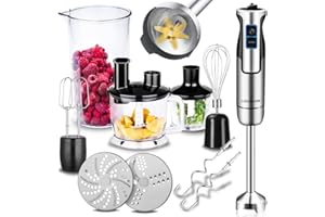 ‎LEHMANN Lehmann Stabmixer Set Chopsui 1200 W | Pürierstab mit Turbofunktion und Geschwindigkeitsregelung | Elektrische Multifunktions Hand Blender | inkl. 9-teiliges Zubehör Set