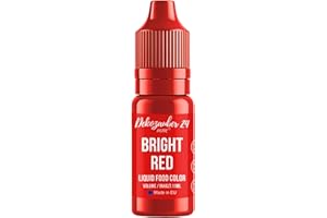Dekozauber24 Red food colouring - 11 ml highly concentrated and food-safe liquid food colouring for cakes, drinks, fondant & more - vegan, sugar free and taste neutral