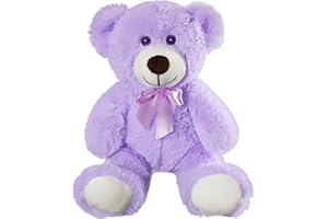SNOWOLF Teddy Bear Plush Cute Stuffed Animal Toys Pillow Bear Doll Gift for Kids Boys Girls Birthday Christmas Valentine's Day (13.7In/35CM,Purple)