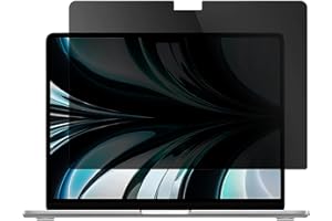 GAINSTEN Privacy Screen Protector 13.6 Inch for Macbook Air M4 2025 / M3 2024 / M2 2022 Laptop Tempered HD Glass Privacy Filter Screen Protector Anti Glare Scratch-Resistant Easy Install 360° Protection