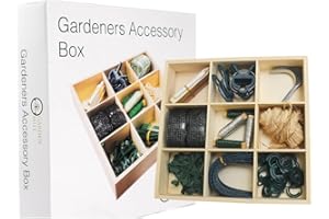 Garden Mile Gardening Tool Kit 126-Piece Garden Accessory Set with Wooden Tool Box Organizer Box Garden Tool Set, Ideal Gardening Gifts for Women Tools and Equipment Dad Garden Gifts