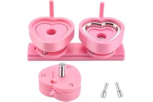58mm Heart-Shaped Badge Mold, Compatible with HAVFUN Badge Making Machine in Push-Pull Style