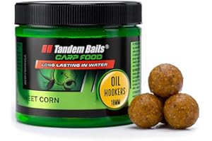 Tandem Baits Carp Food Oil Hookers, D'appâts pour carpes, Pêche de la Carpe, Peche, Pop-Ups, Bouillette Carpe, Professionnel Accessoires de Pêche Carpe 18mm 120g