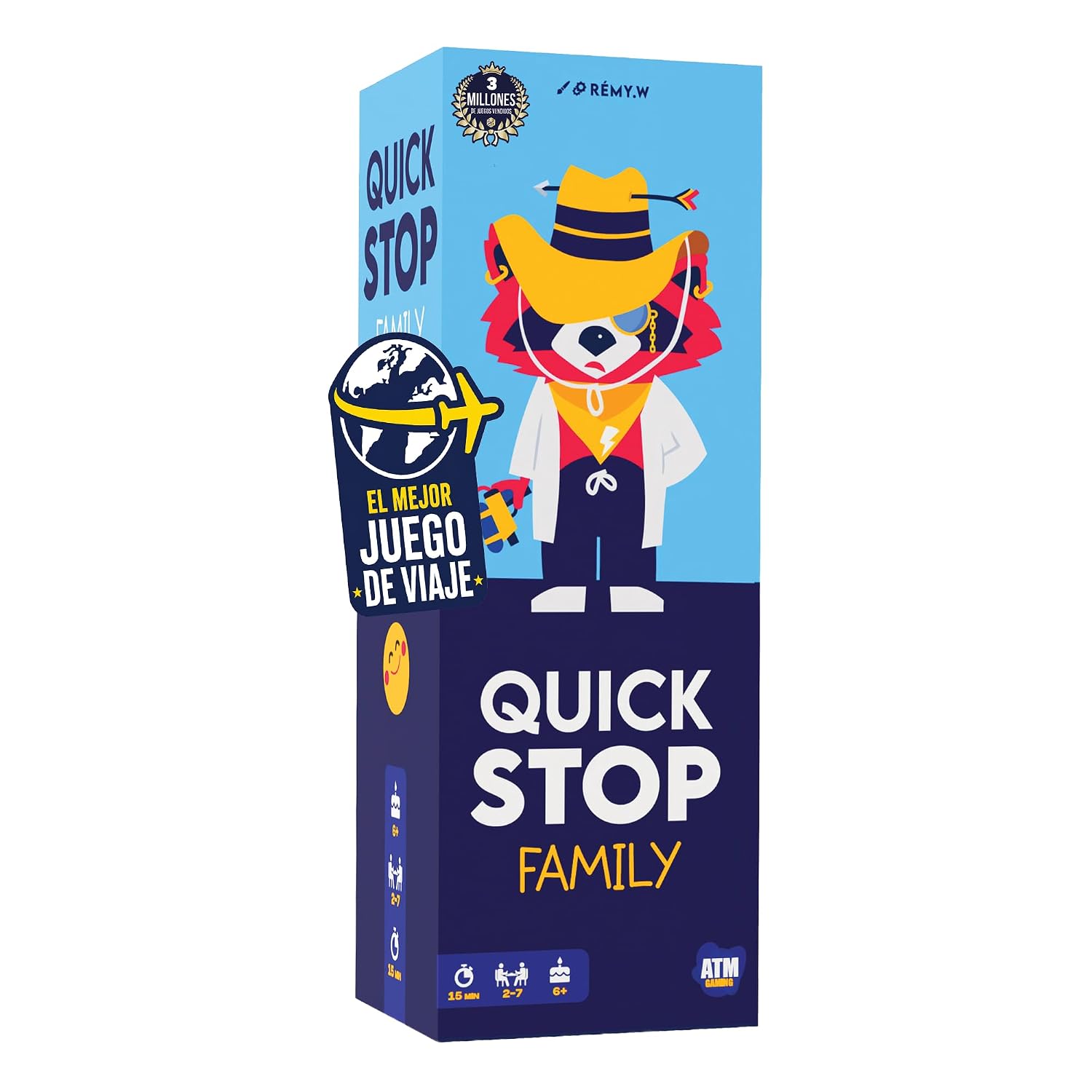 ATM Gaming Quickstop Family – El Juego de Mesa Más Divertido para Toda la Familia | Rápido, Competitivo Noches en Casa - Regalo Original | Juego de Viaje