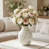 Behoma Metal Flower Vase for Home Decor Bedroom Living Room Office Wedding | Table Decorative Item for Festivals Birthday Off