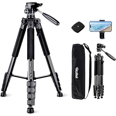 Lamicall Kamerastativ Tripod 170cm - 8KG Tragkraft Mit Schnellöffnung & Handyhalterung