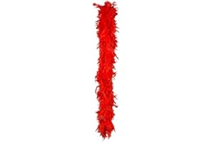 Trendandstylez Federboa 180cm Federschal 50g Karneval Boa 11 Farben (Rot)