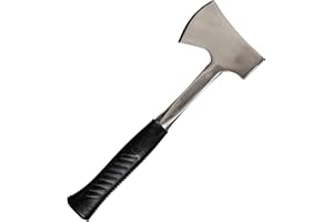 Amtech - One Piece Axe for Splitting Light Wood and Kindling for Camping, Easy to Use with Ergonomic Grip, Long Lasting and Durable Carbon Steel, Includes Blade Guard for Safe Storage