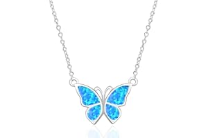WINNICACA Schmetterling Opal Schmuck Sterling Silber Geschenk für Frauen