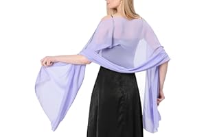 lifwimner Scialle Donna In Raso Chiffon Silky Sciarpa Tinta Unita Wrap Stola Per Sposa Damigella Cerimonia Matrimonio Serata