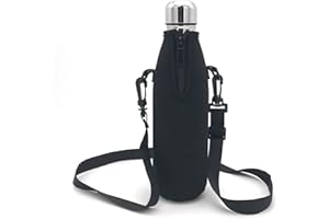 Wommty Neoprene 20Oz(480ml) Insulated Water Drink Bottle Cooler Bottle Carrier Bottle Sleeve Tote Bag with Carrying Strap for Climbing Cycling and Running Outdoor Activities (Style 3)