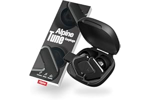 Alpine Tune Tapones Oidos Concierto, Tapones Oidos Música con Reducción de Ruido, Calidad Hi-Fi, 19dB Protección Auditiva, 4 Tamaños Incluidos, Para Festivales, Fiestas y Clubs, Negro