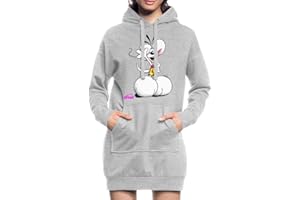 Spreadshirt Diddl Diddlmaus Coole Pose Winkt Lächelnd Hoodie-Kleid