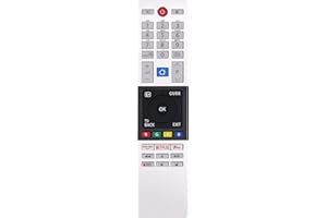 FOXRMT Mando CT-8543 CT-8541 para Toshiba FHD UHD XUHD TV, con el botón Netflix Youtube Prime – no se Requiere configuración Mando a Distancia Toshiba